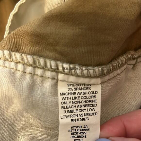 Saddlebred twill shorts flat front size 42 inseam 9” - Picture 6 of 6